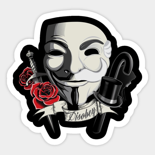 Revolution Mask Sticker by Samiel